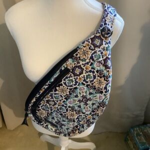 Vera Bradley Essential Sling Bag in Lisbon Medallion Cool Pattern